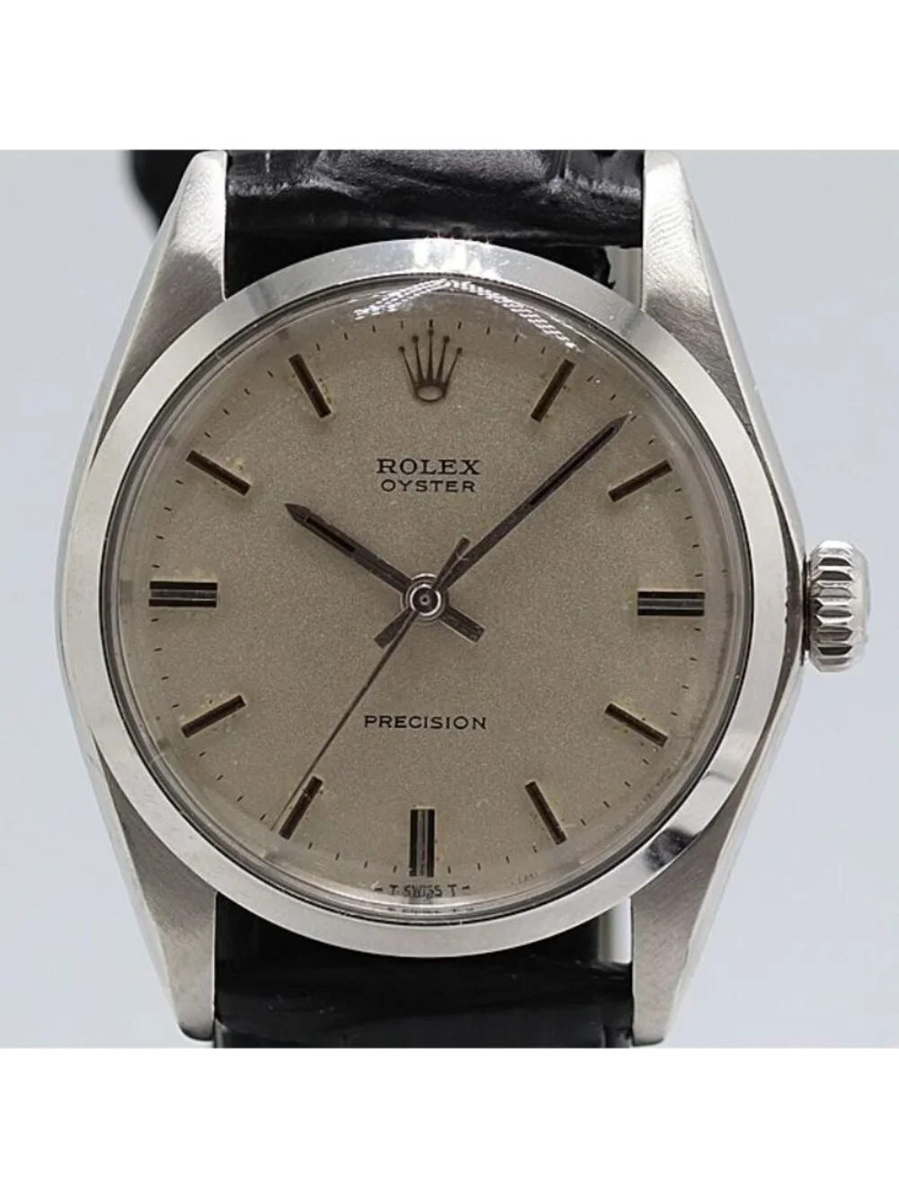Rolex Oyster Precision Hand Wound Champagne Dial Watch